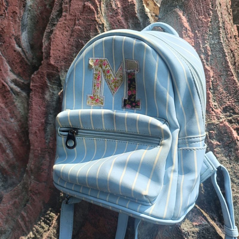 Ransel Kulit Mini color soft blue, foto 2