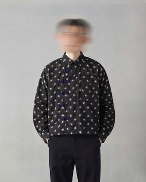 Spider Boxy Cheongsam Shirt