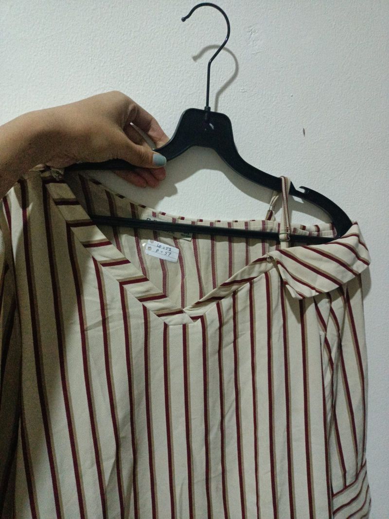 SANFU Striped Blouse Size M 🤍, foto 2