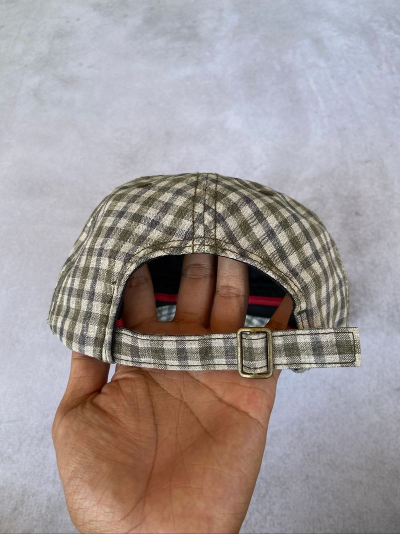 Casual hat gingham CASTANO by F.lli Ormezzano italy, foto 4