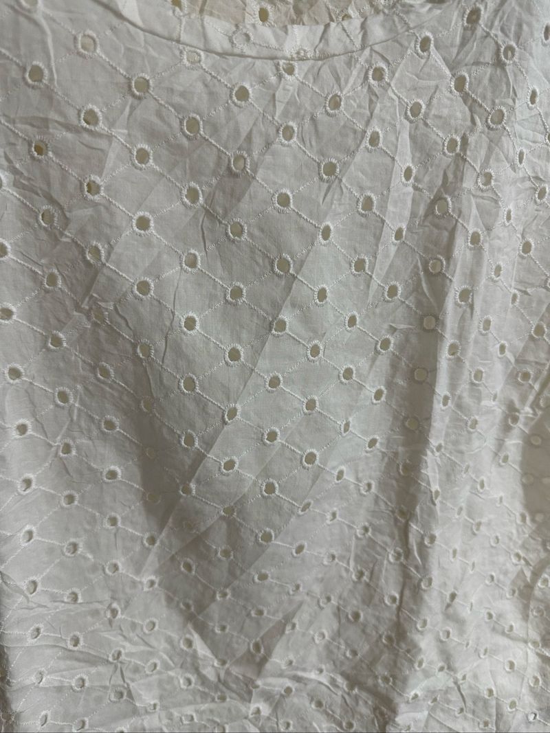 GAP eyelet optic white top bohemian boho, foto 5