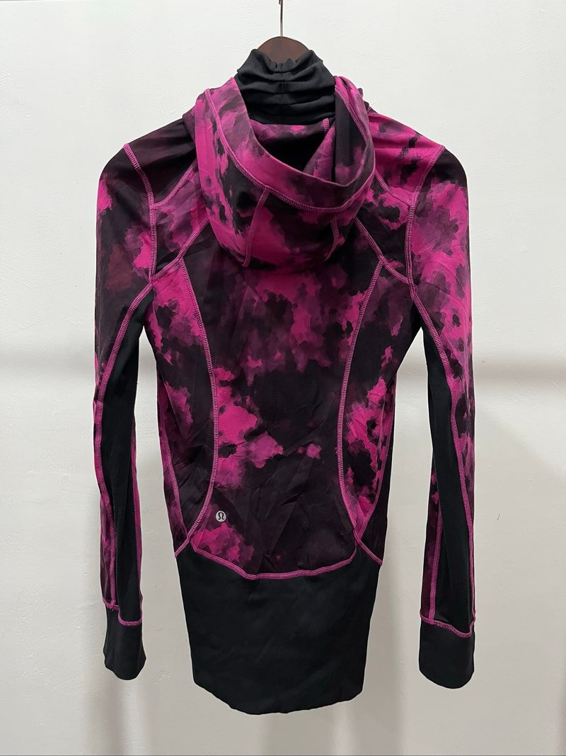 Lululemon blooming pixie rasberry black zip hoodie, foto 7