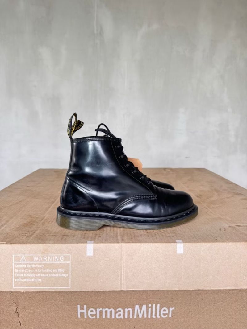 Dr Martens 101 Blacksmooth Boots Kulit Size 43, foto 2