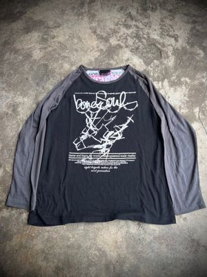 Y2k B one soul long sleeve T shirt