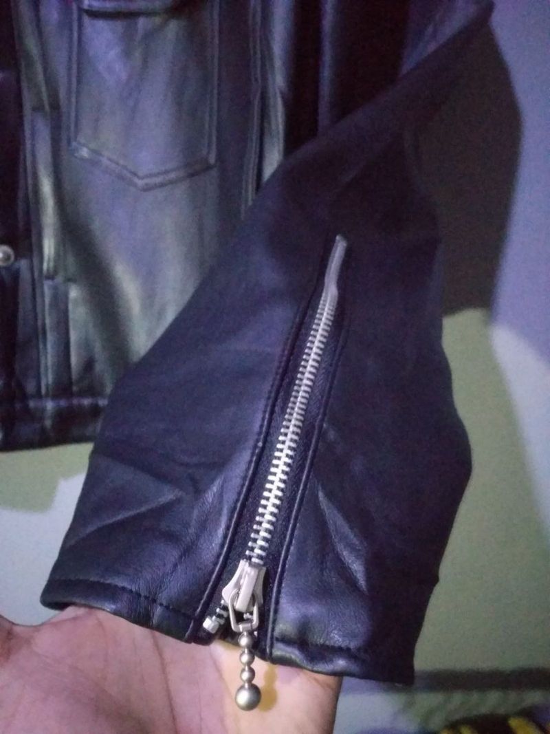 LEATHER TRUCKER JACKET MENTO, foto 3