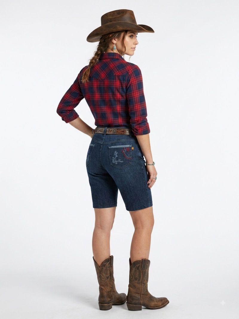 Celana Pendek Denim Y2K Pocket Embroidery, foto 2