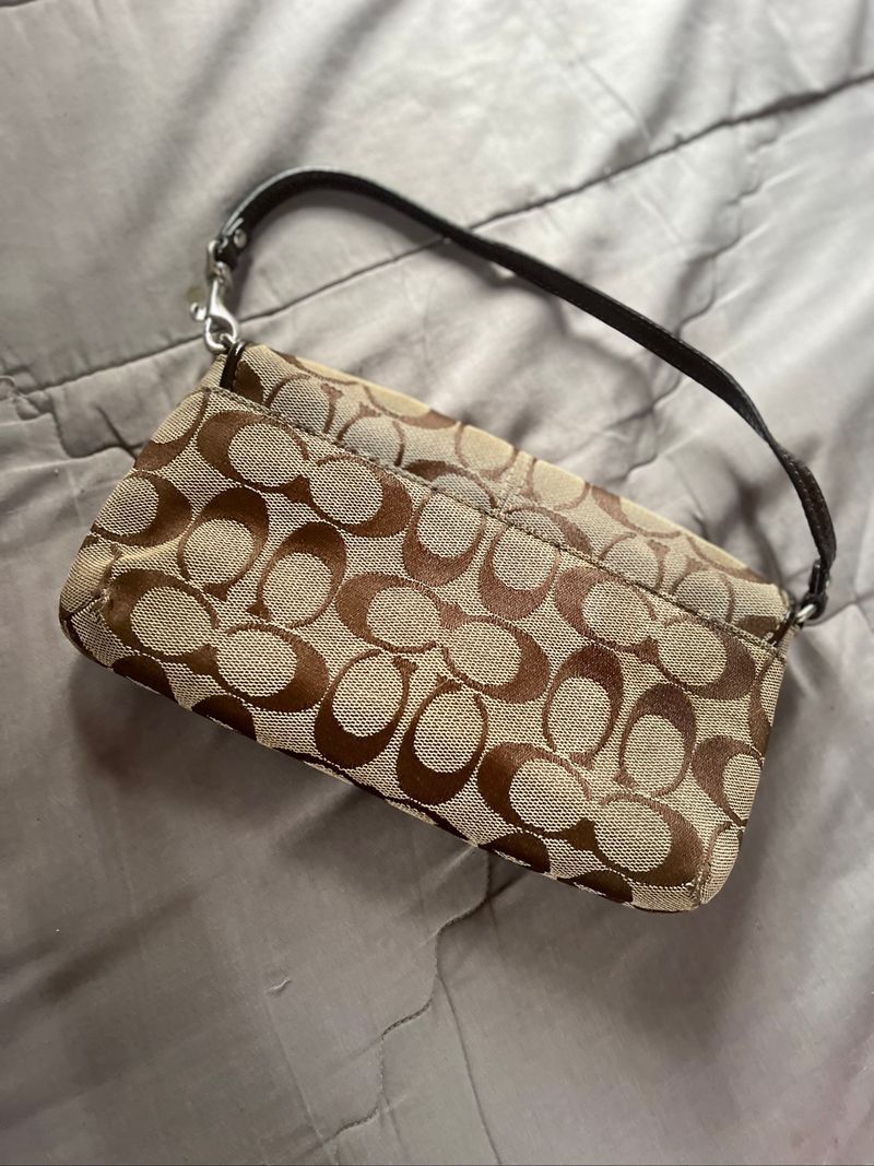 Coach brown signature Clutch, foto 4