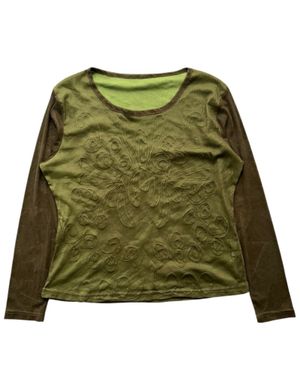 Jean Paul Gaultier Style Sheer Mesh Top see thru