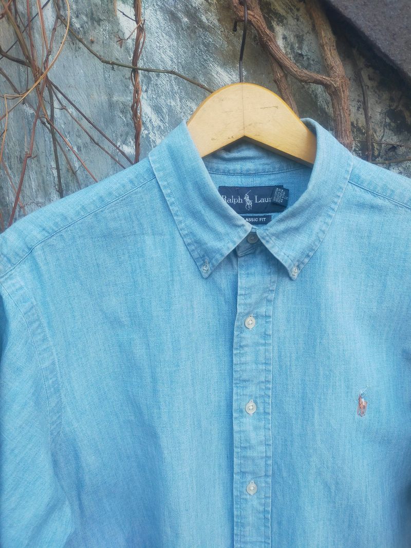 Polo ralph lauren chambray shirt, foto 3