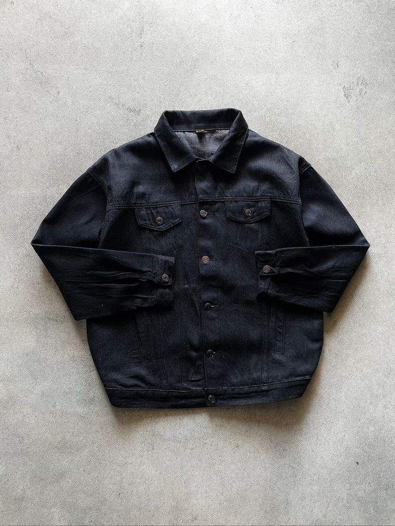 BLACK DENIM TRUCKER JACKET BY KTC, foto 8