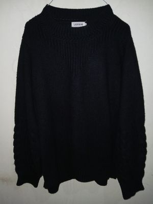Lepsim Atasan Knitwear Rajut Hitam