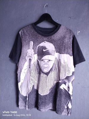 Nike Vintage T-Shirt Gold Tiger Woods Poster AOP Size L LD 1