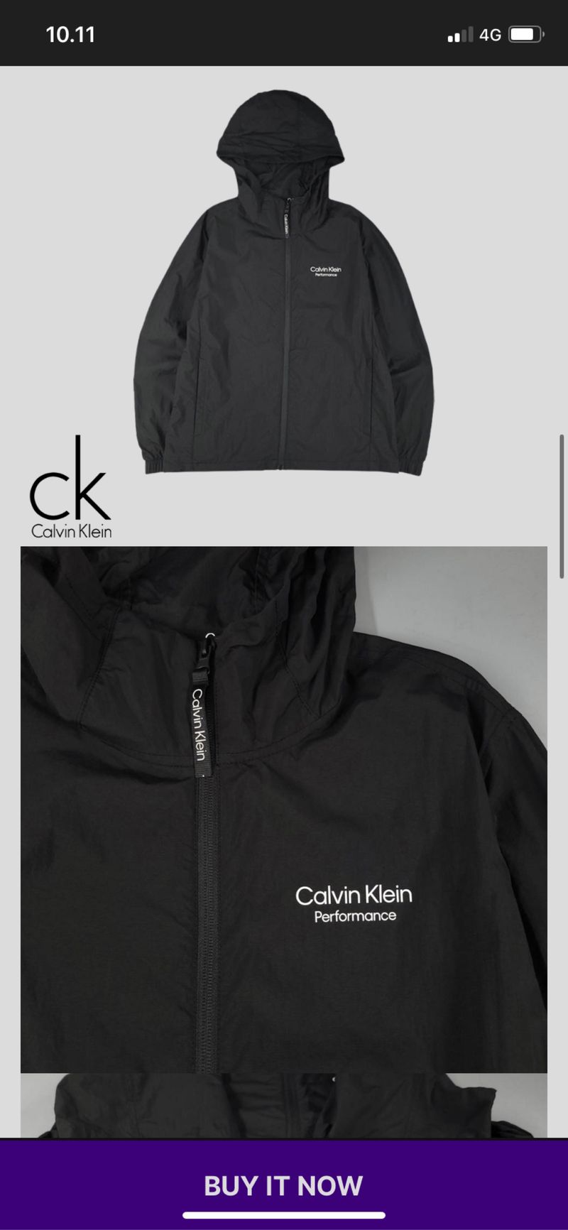 Calvin klein ck ultralight nylon jacket, foto 3