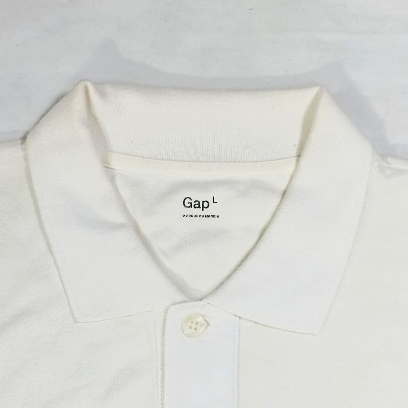 Vintage Polo Shirt GAP Basic Polos Putih, foto 3