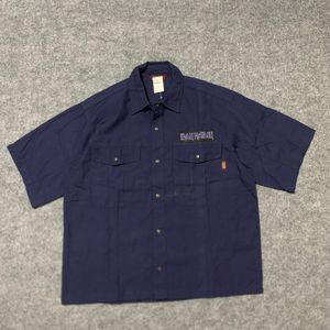 Streetwear Y2K Formal shirt Pria navy