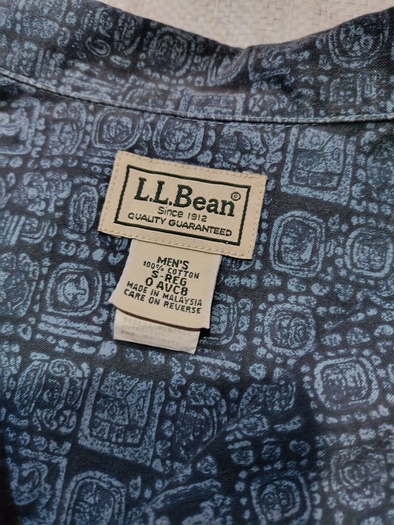 Vintage 90s LL Bean Hawaiian Geometry Pattern Shirt, foto 3