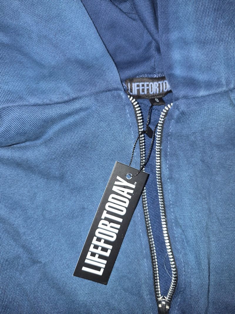 Lifefortoday Boxy zip Jacket Gradient Blue Wash, foto 2