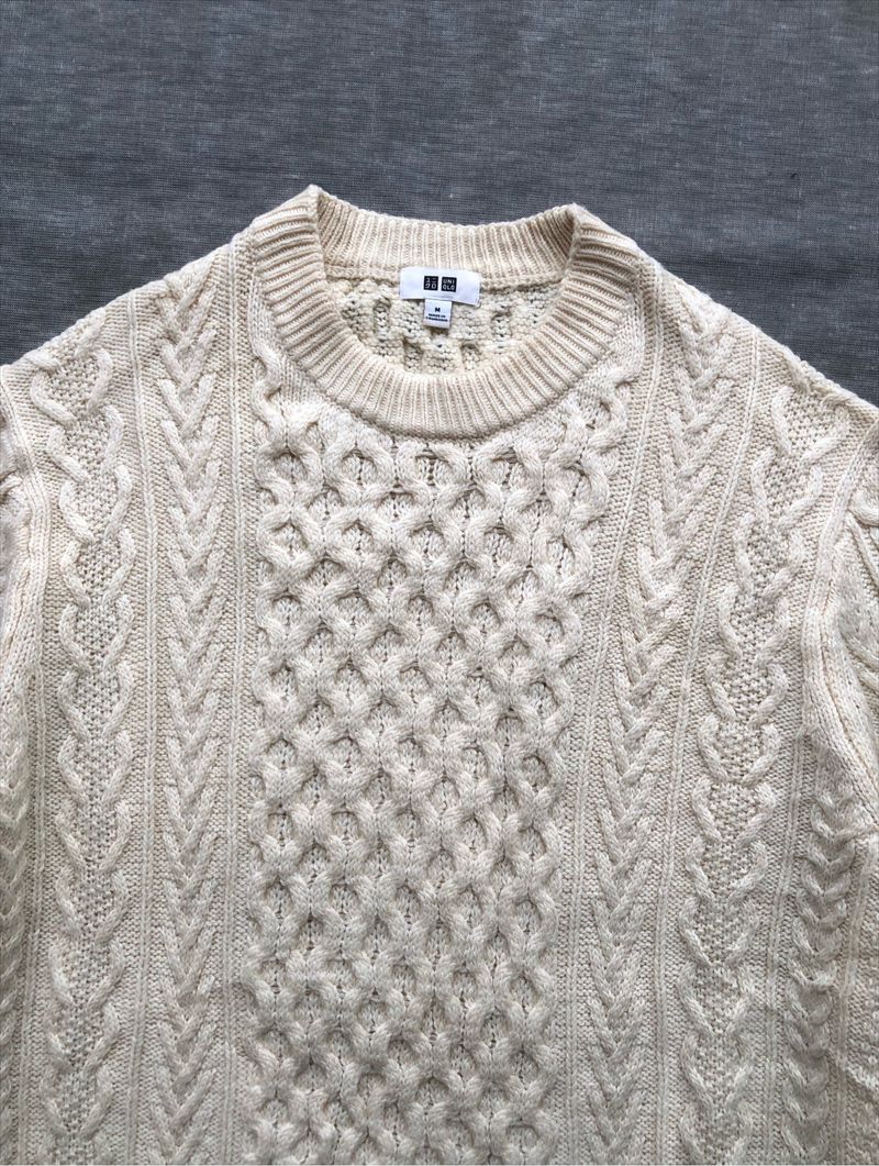 Uniqlo Cable Knit – Broken White, foto 3