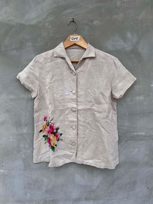 Mademoiselle non non flowers Japan shirt y2k