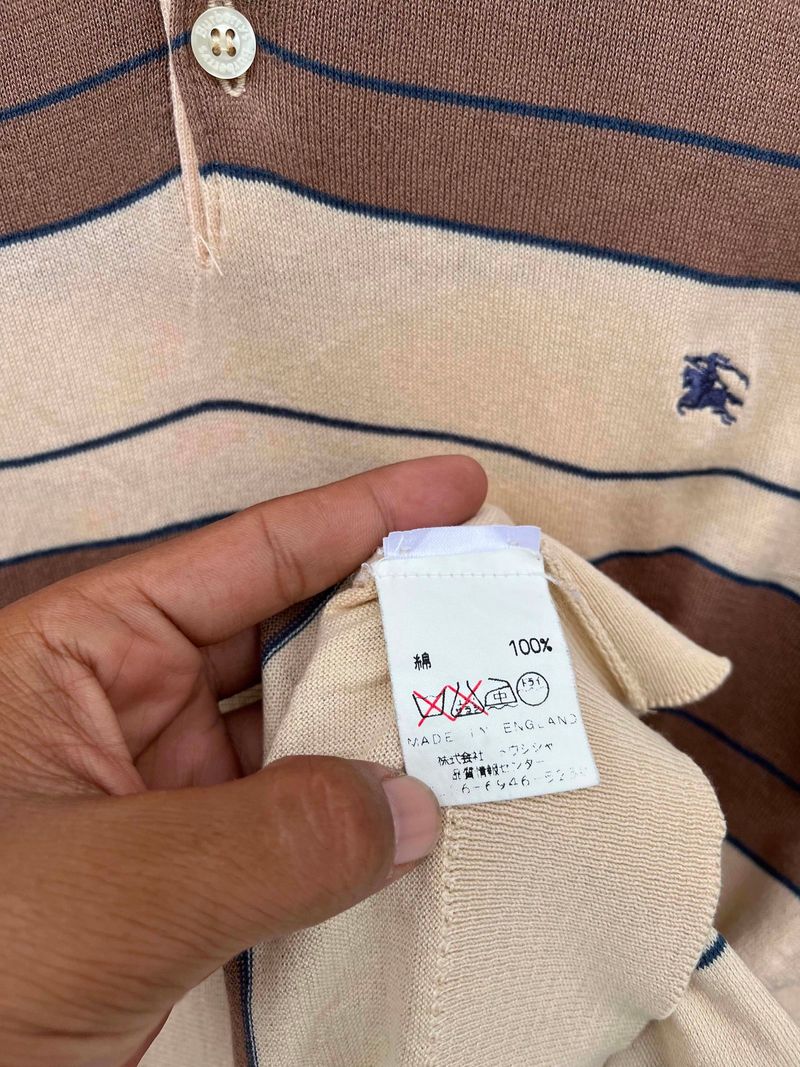 Vintage burberry striped sweatshirt made in england, foto 8
