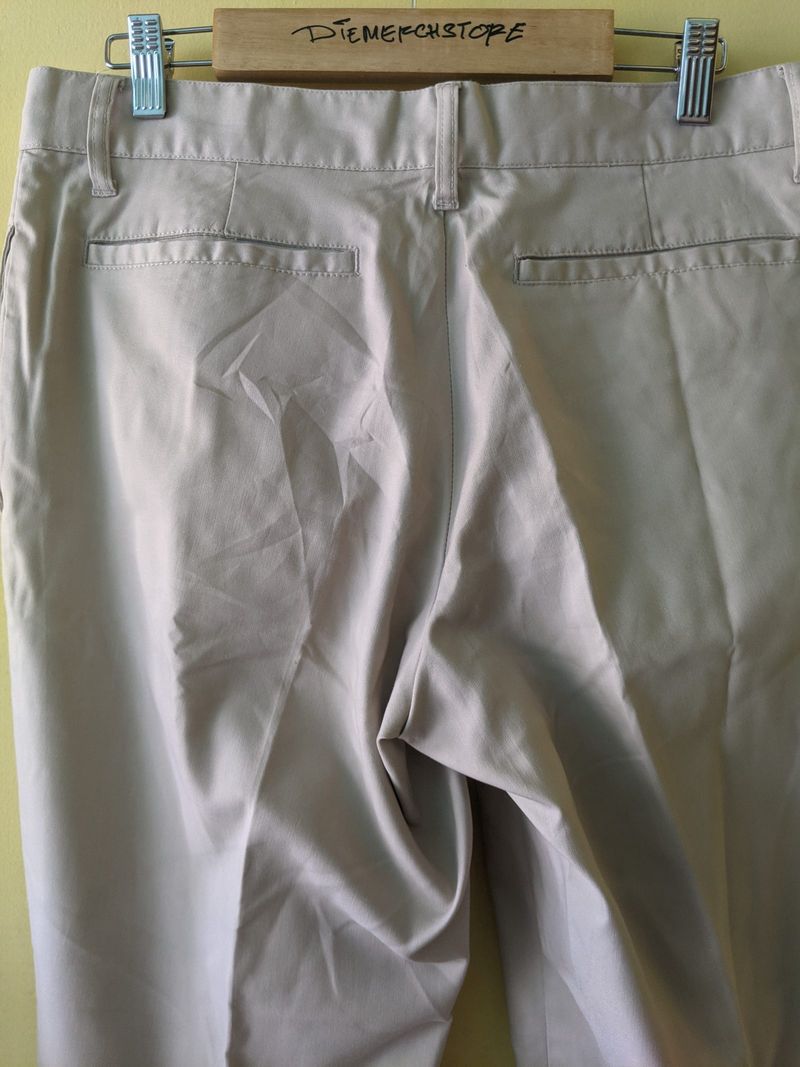 Basic Chinos Cream Reguler Pants Japan Made 34, foto 5