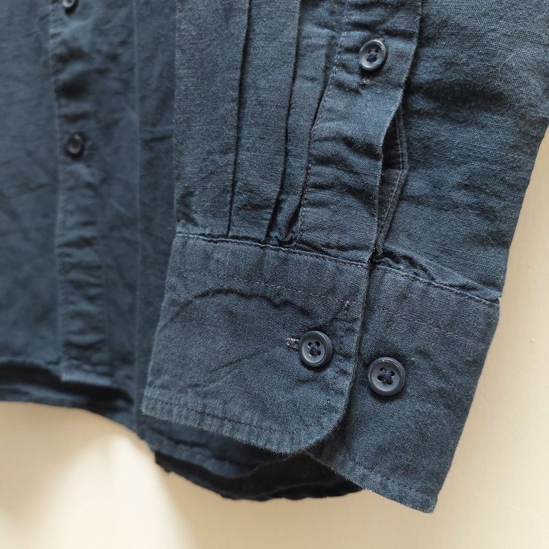UNIQLO - Kemeja Linen Navy, foto 6