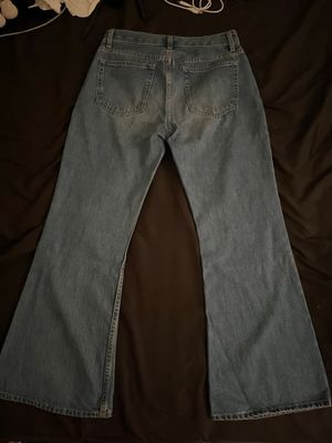 uniqlo bootcuts jeans light blue