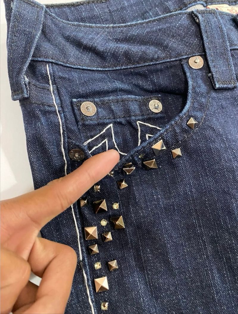 True religion johnny flare bootcut y2k emo style, foto 6