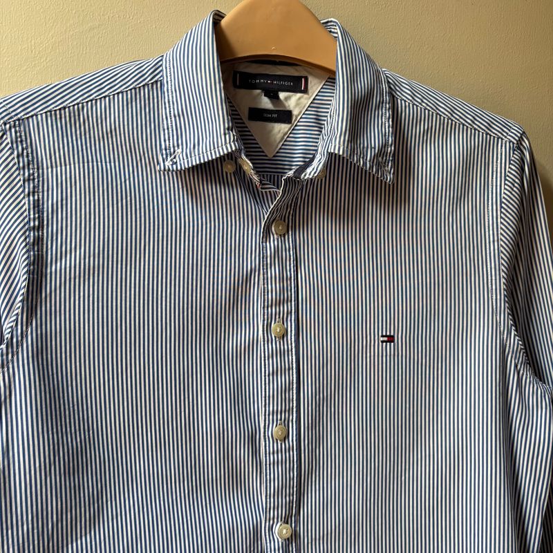 Tommy Hilfiger White Blue Stripes Shirts, foto 2