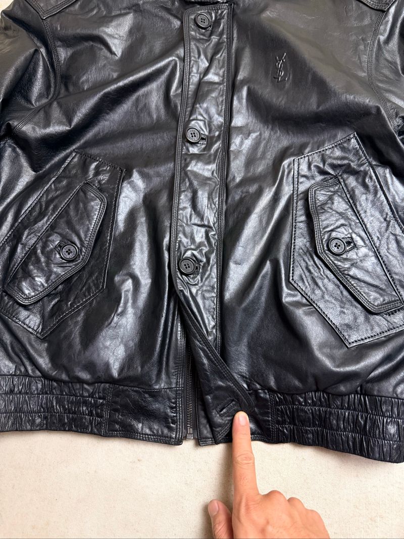Vintage YvesSaintLauren Leather Jacket, foto 8