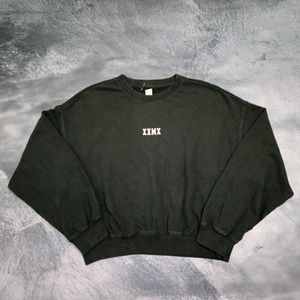 CREWNECK XEXYMIX HITAM OVERSIZE SPORTWEAR