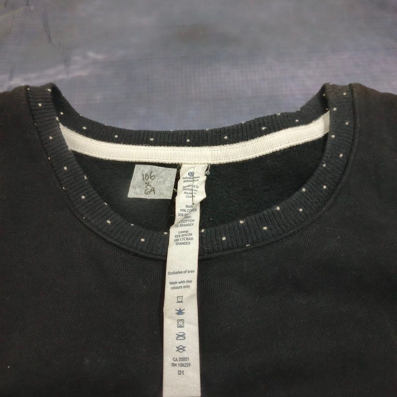 CREWNECK/SWEATER LULULEMON HITAM, foto 3