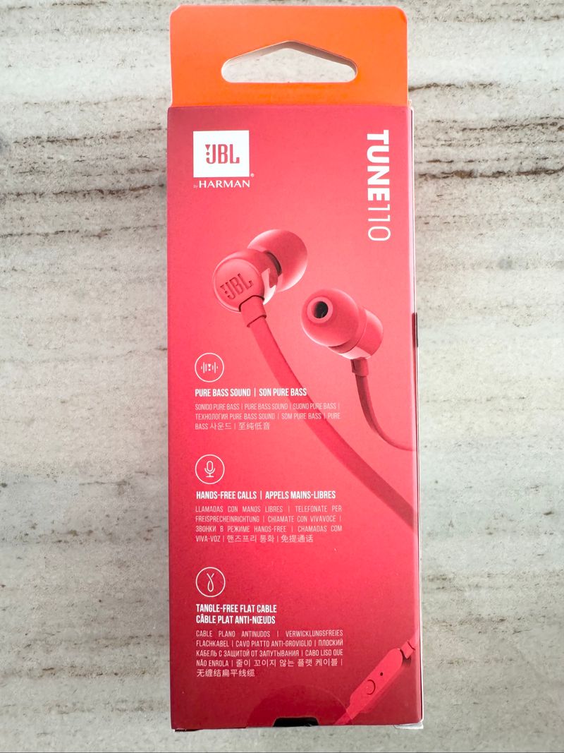 JBL TUNE 110 Earphone (red), foto 2