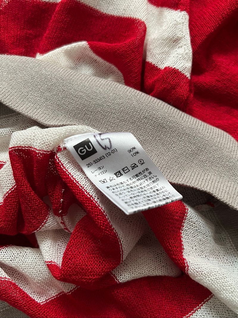 GU x Undercover Stripped Mesh Shirt, foto 4