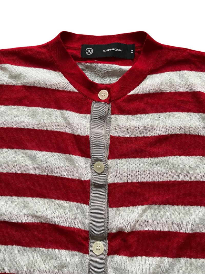 GU x Undercover Stripped Mesh Shirt, foto 2