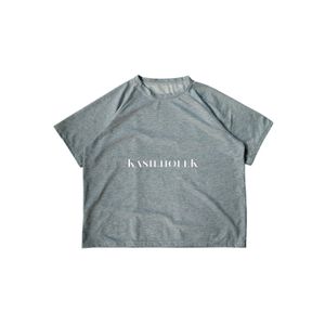 Unbrand Basic Grey Boxy Raglan Tee