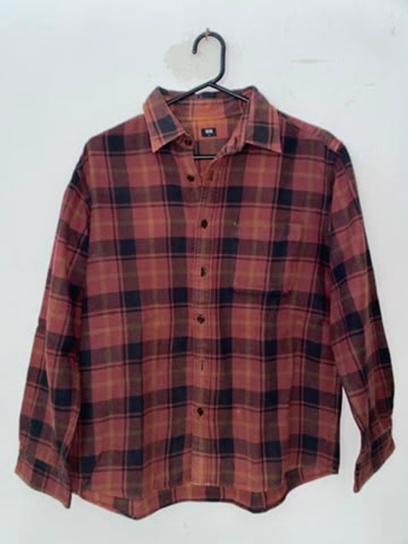 Flannel Uniqlo Red Wine Original, foto 2