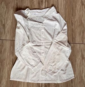 Lin Lin White Drop Shoulder Shirt