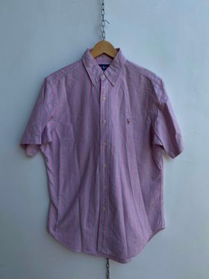 pastel pink Ralph Lauren shirt