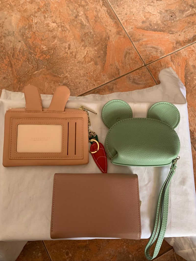 dompet pink bunny green bundling, foto 2