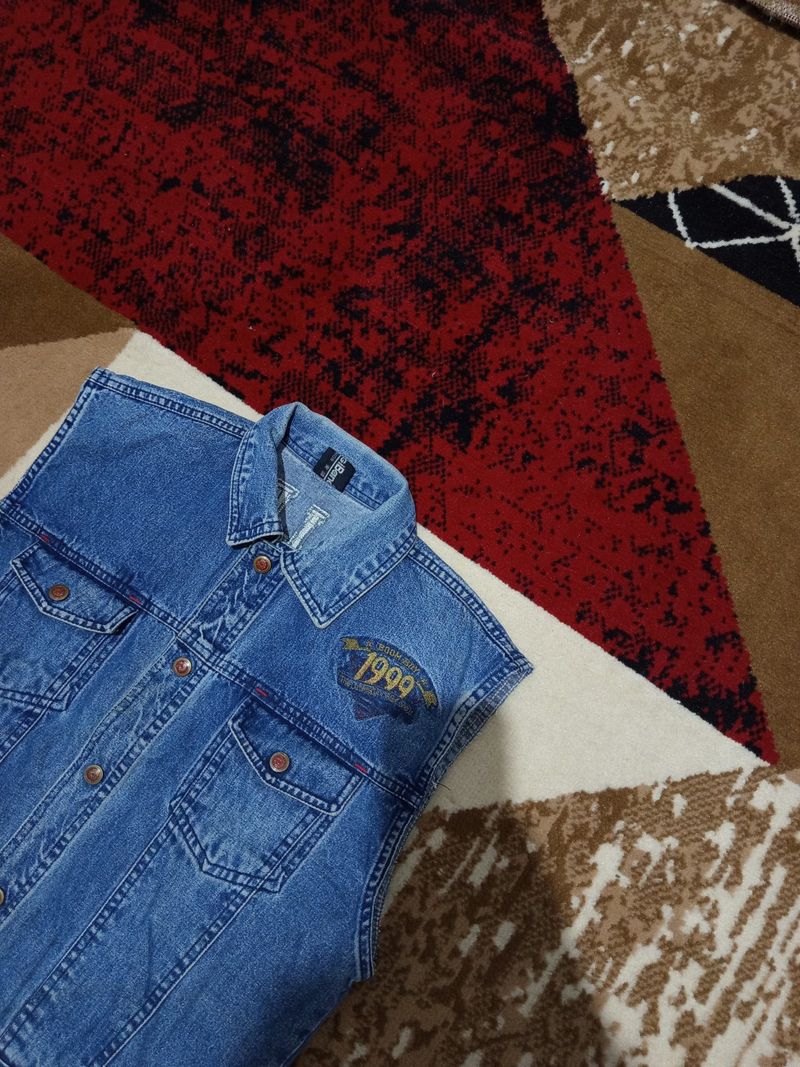 Vintage Denim Bikers Vest, foto 9