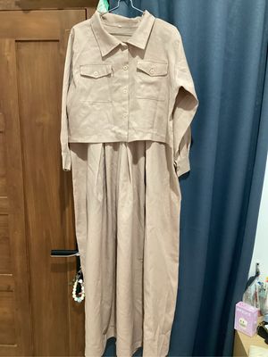 Muslim Casual dress Wanita tan