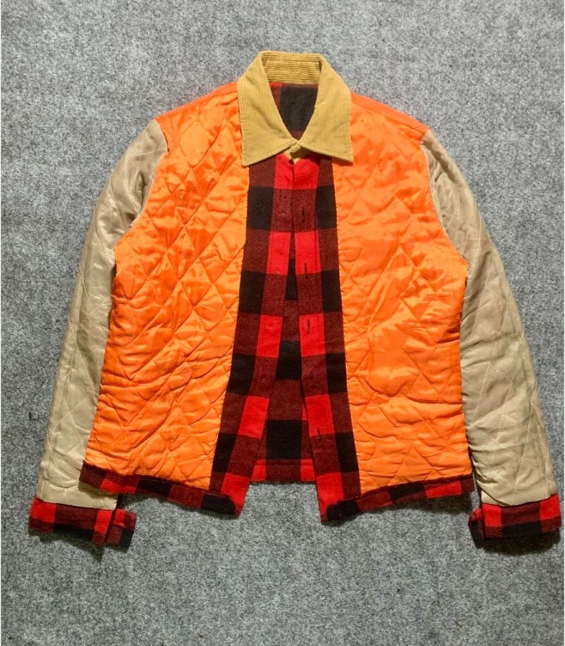 Vintage Flannel Reversible Jacket Boxy 2in1 Plaid, foto 4