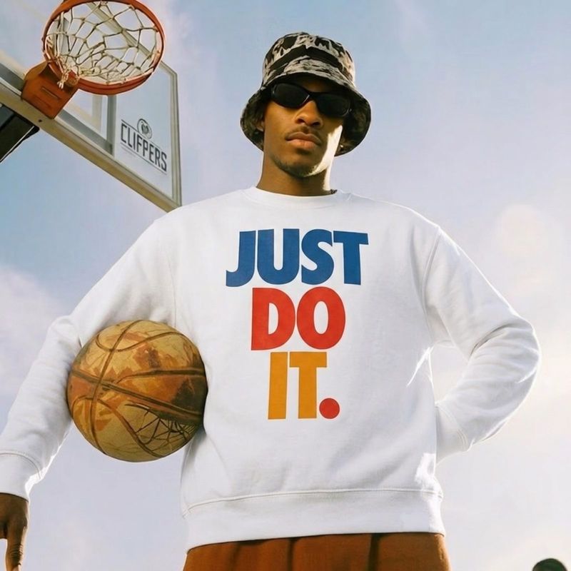 Crewneck Nike Just Do It Putih Second Thrift, foto 2