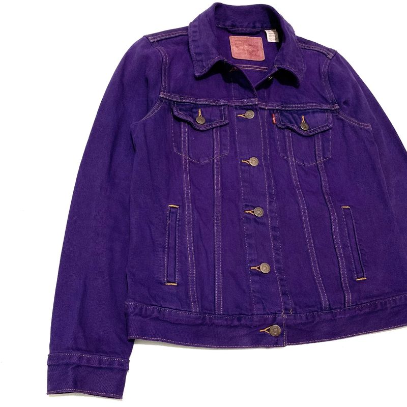 Vintage Levi’s Purple Denim Jeans Jacket, foto 3