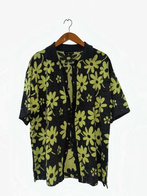 Noir Sur Blanc Flora Lounge Shirt Savanna Unisex Like New!!