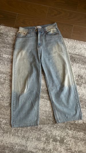 Korean brand “DEVELOP” baggy/ relaxed jeans blue wash