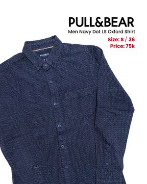 Pull & Bear Man Navy Dot Shirt