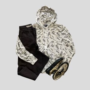 ASK Enquired Vintage Y2K Jumper Pria white black