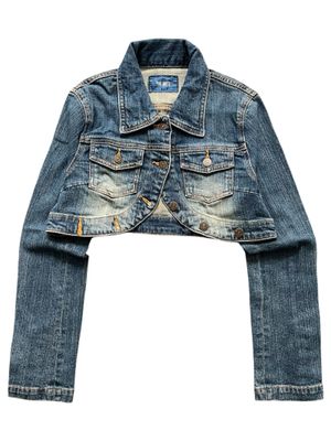 Y2K Pink House Japan Crop Denim Jacket
